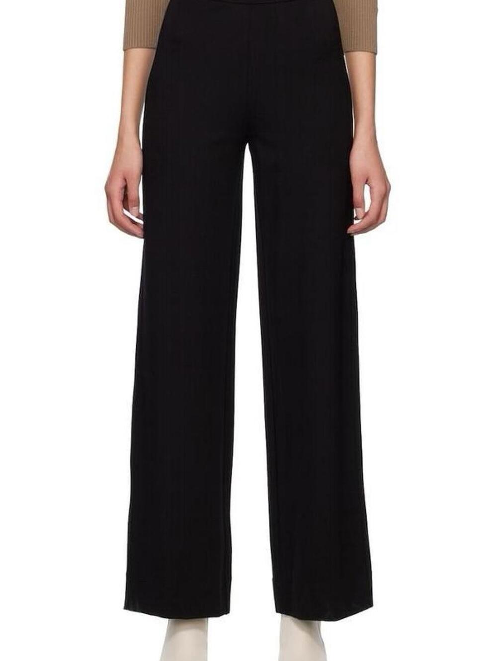 Rag & Bone Lily Trouser Women’s Medium Black 100% Wool Wide Leg High Rise Pants